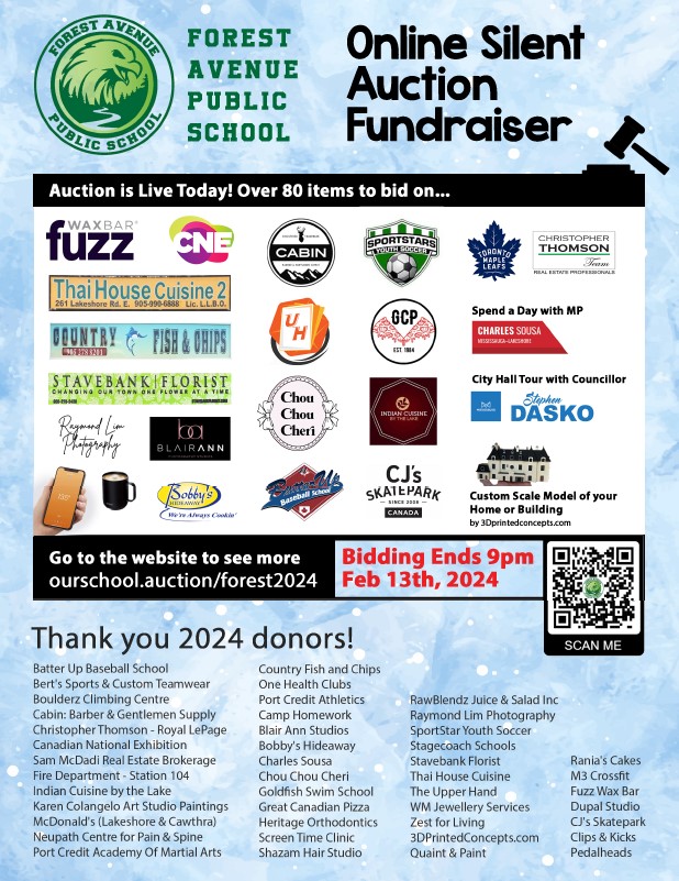 Forest Avenue Public School 2024 Winter Silent Auction Councillor   Forest Ave Auction 